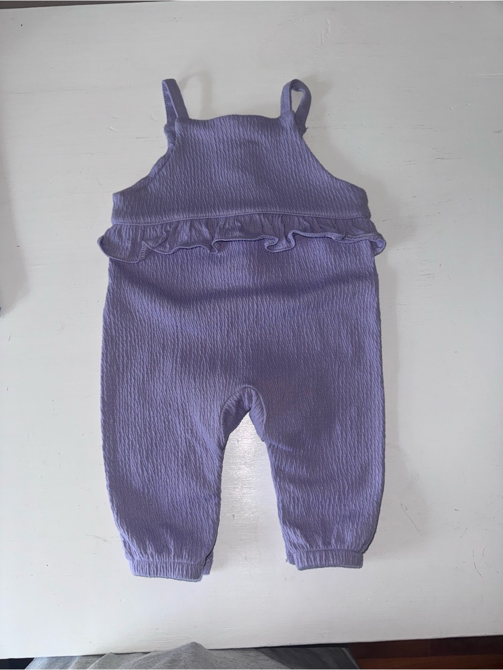 Carter's Lavender Ruffle Strap Romper